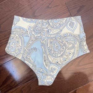 Montce swim peri paisley high waisted bikini bottoms